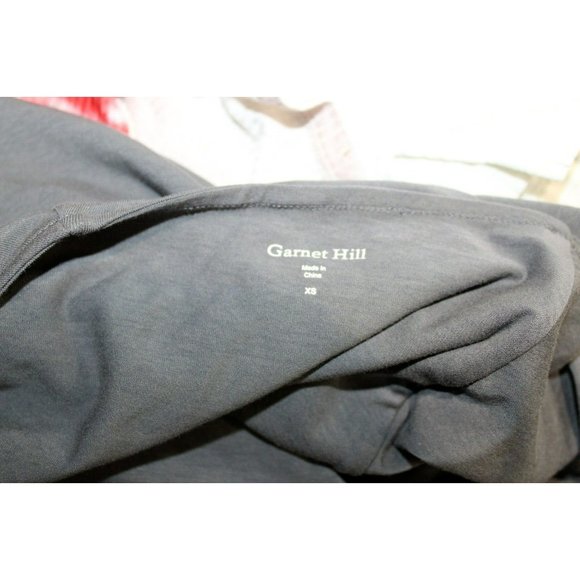 Garnet Hill Womens Grey Faux Wrap Long Sleeve Top XS - Picture 6 of 6